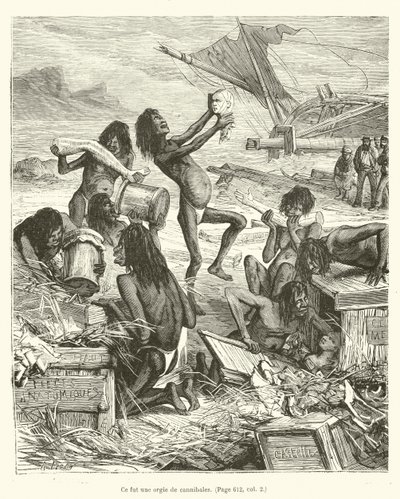 Det var en orgie av kannibaler (gravyr) av French School