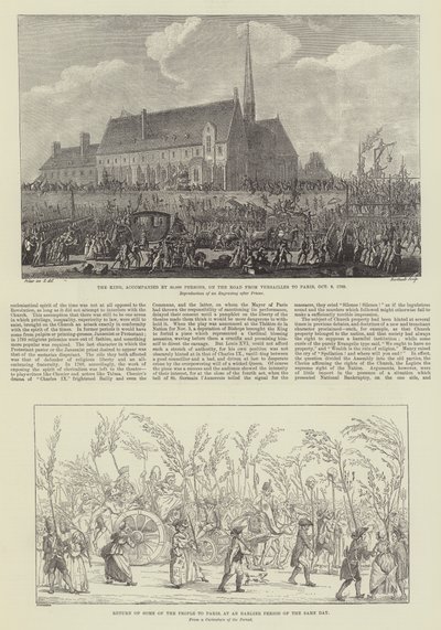 Hundraårsminnet av franska revolutionen (gravyr) av French School
