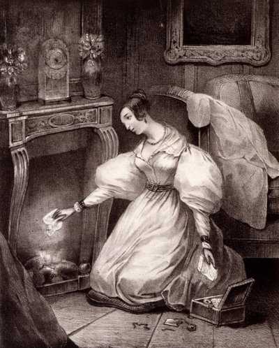 Chagrin DAmour, tidig C19th av French School