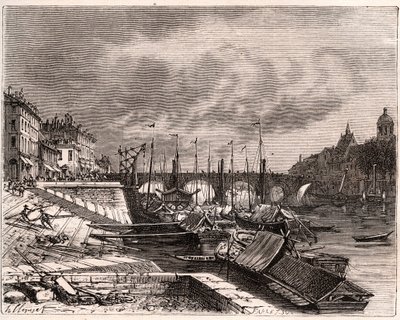 Chalon-sur-Saone (Chalon sur Saone) - Saone-et-Loire - gravyr i "La France illustrée: geografi, historia, statistisk administration" av V.-A. Maltbrunt. 1884 av French School