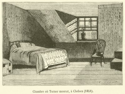 Rum där Turner dog, i Chelsea av French School