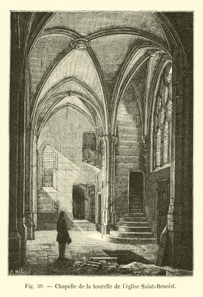 Kapell av tornet i Saint-Benoist-kyrkan av French School