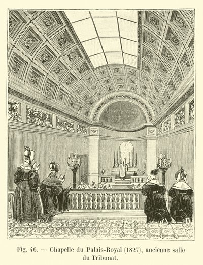 Kapellet i Palais-Royal, 1827, tidigare rum i Tribunatet av French School