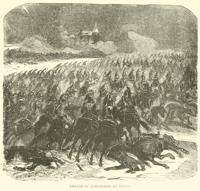 Anklagelse för Cuirassiers vid Eylau (gravyr) av French School