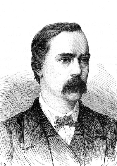 Charles BRIGHT (1832-1888), engelsk ingenjör, installation av den transatlantiska telegrafiska kabeln. Gravyr 1868 av French School