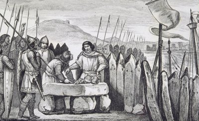 Karl III den tjocke (839-88) lönar sig för vikingainkräktarna 886, från 