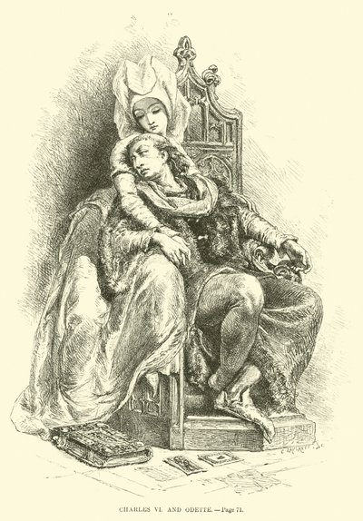 Karl VI och Odette av French School