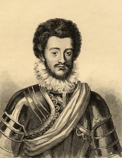 Charles de Guise (1554-1611) hertig av Mayenne (gravyr) av French School