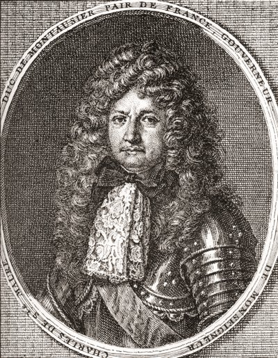 Charles de Sainte-Maure, hertig de Montausier, 1610 1690. Fransk soldat och guvernören för dauphinen, Louis le Grand Dauphin. Från Les Heures Libres publicerad 1908. av French School