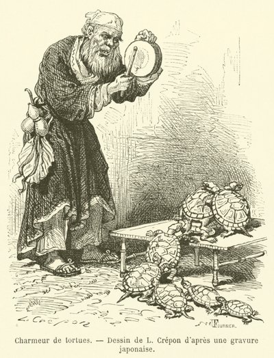 Turtle Charmer (gravyr) av French School