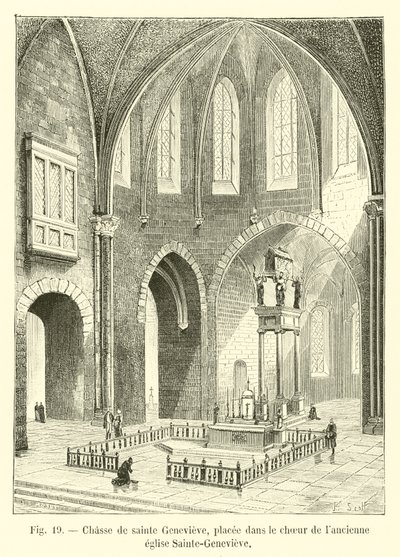Chase of Saint Genevieve, placerad i kören i den gamla Sainte-Genevieve kyrkan av French School