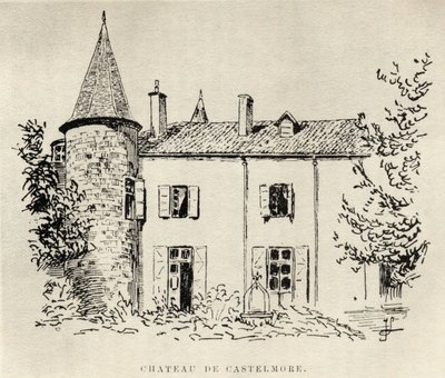 Chateau de Castelmore, från Memoirs of Charles de Batz-Castelmore Comte dArtagnan, publicerad 1928 av French School