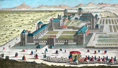 Chateau de Vincennes nära Paris - på 1700-talet av French School