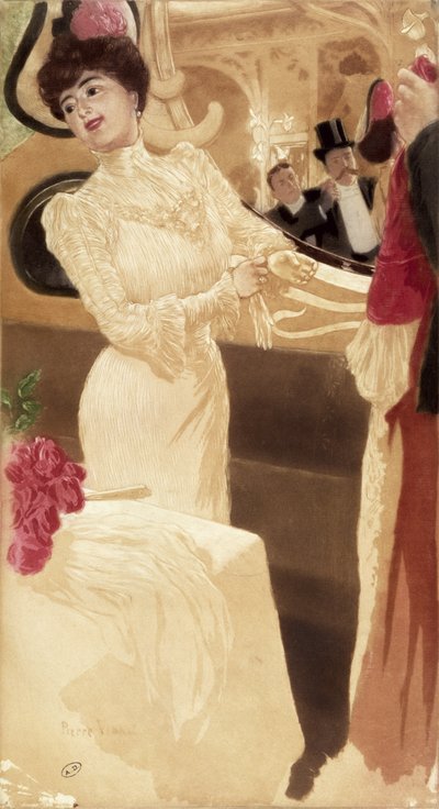 Vid Maxims, c.1900 av French School