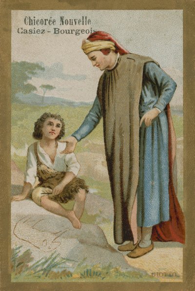Chicoree nouvelle handelskort, Cimabue upptäcker Giotto av French School