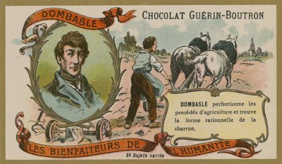 Choklad Guerin-Boutron handelskort, Christophe Mathieu de Dombasle av French School