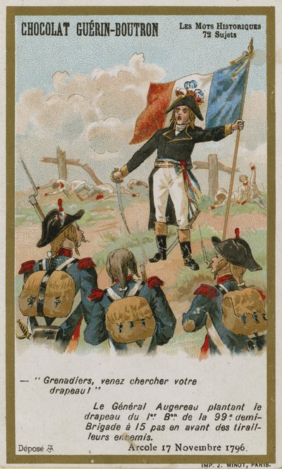 Chocolat Guerin-Boutron handelskort, Historic Words-serien av French School