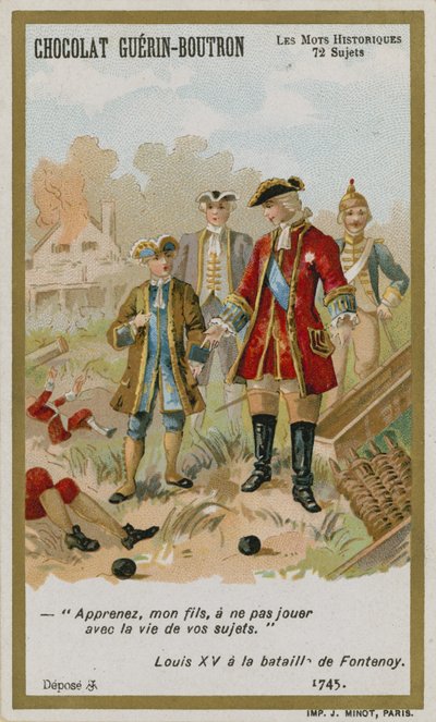 Chocolat Guerin-Boutron handelskort, Historic Words-serien av French School