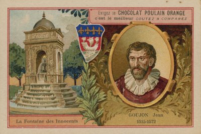 Choklad Poulain Orange handelskort av French School