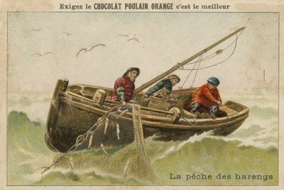 Choklad Poulain Orange handelskort av French School