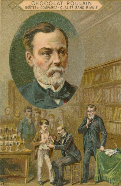 Choklad Poulain handelskort, Louis Pasteur av French School