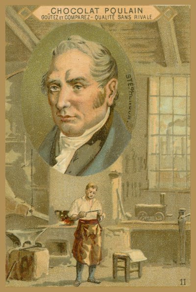 Choklad Poulain handelskort, Robert Stephenson av French School