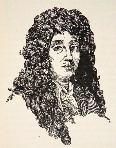 Christiaan Huygens, kopia av Boris Mestchersky (d.1957) illustration från Histoire de la Nation Francaise, Sciences, Volumes I & II, av Gabriel Hanotaux (1853-1944), 1924 av French School