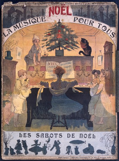 Christmas Clogs, partitur av julsånger, c.1900-10 av French School