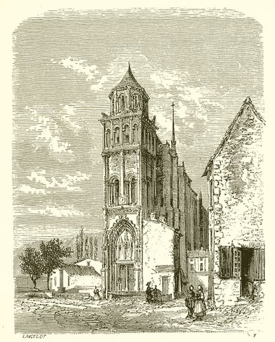 Kyrkan Sainte-Radegonde i Poitiers av French School