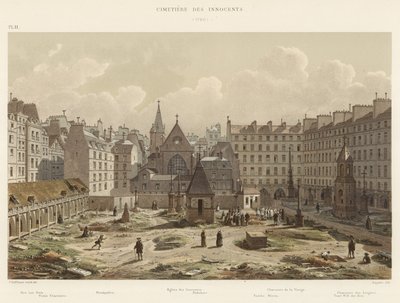 De oskyldigas kyrkogård, 1750 av French School