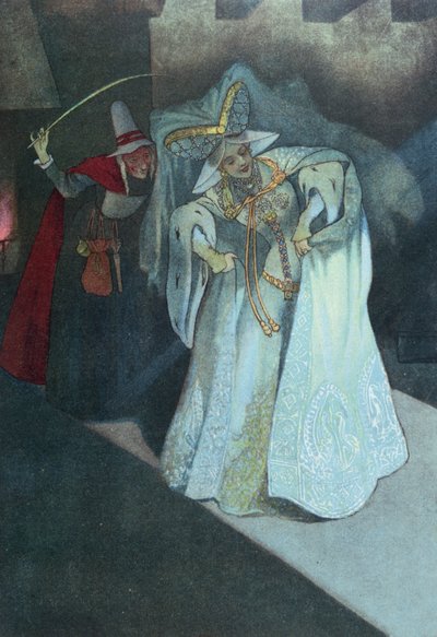 Askungen med sin gudmor, ca 1911 av French School