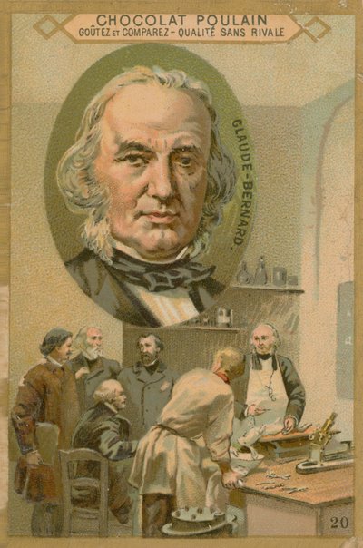 Claude Bernard, Chocolat Poulain handelskort av French School