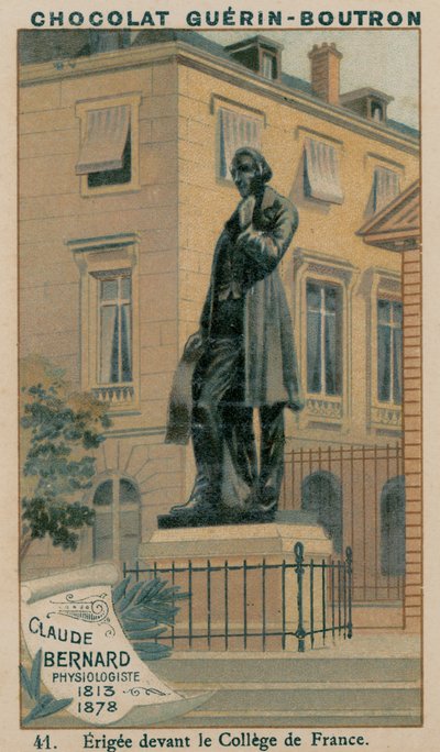 Claude Bernard, fysiolog, 1813-1878, uppförd framför College de France av French School