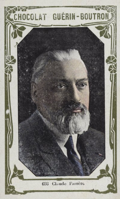 Claude Farrere (färgad bild) av French School
