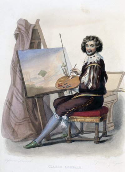 Claude Gellee dit Lorrain (1600-1682) fransk målare- i "" Le Plutarque francais", av Mennechet, Paris av French School