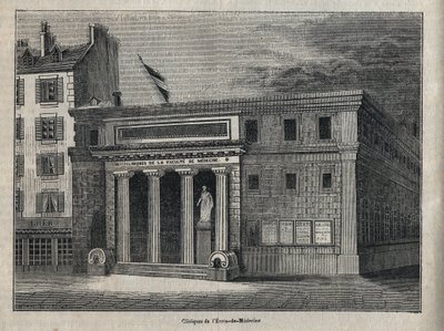 Klinik vid den medicinska fakulteten i Paris - Gravyr i "Paris fysiska, civila och moraliska historia: från de första historiska tiderna till idag" av Jacques Antoine Dulaure av French School