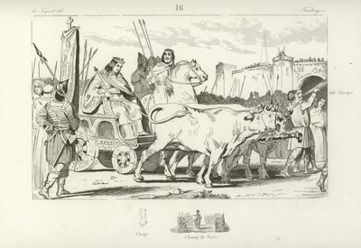 Clovis III, marionett, frankisk kung av Austrasien av French School