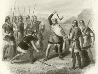Clovis och hans rebelliska soldat, 487 av French School