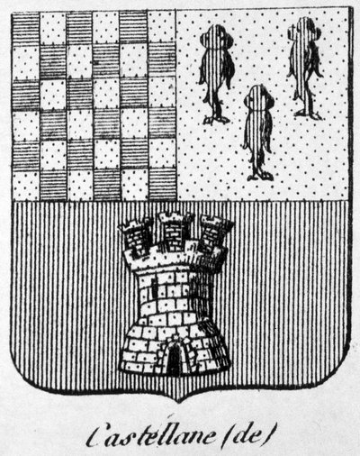 Castellanes vapen - i "" The General Armorial of the French Empire"" av Henry Simon av French School