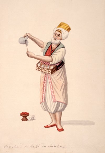 Kaffesäljare, ottomansk tid, 1700-talets tredje kvartal (wc på papper) av French School