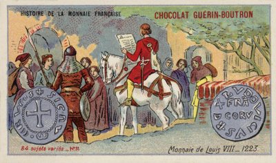 Mynt av Ludvig VIII av French School