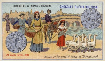 Mynt av Raymond VI, greve av Toulouse av French School