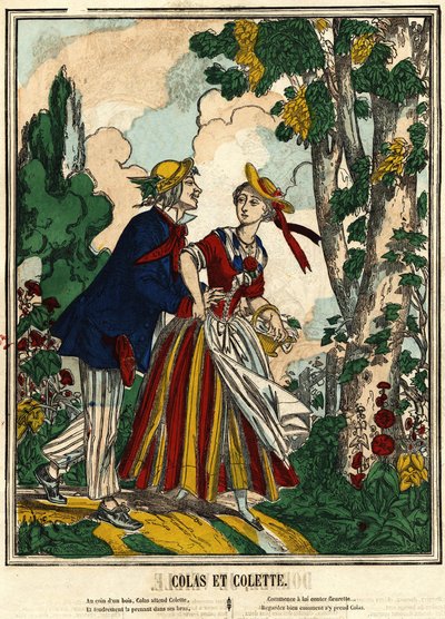 Colas och Colette. Bild på Epinal av French School
