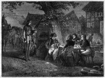 Napoleons kallblod får veta om det olyckliga slaget vid Dennewitz (Tyskland) den 8 september av French School