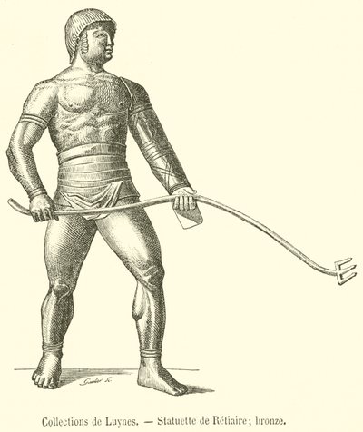 Samlingar av Luynes, Statyette of Retiaire, brons (gravyr) av French School