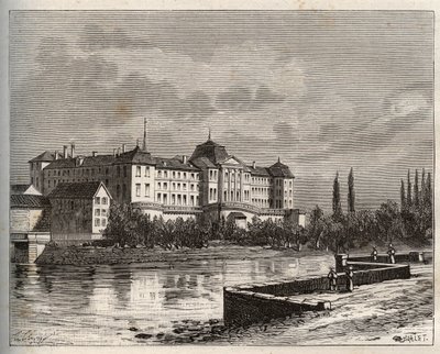Commercy - La Meuse (55), Lorraine, Frankrike - gravyr i "La France illustrée: geografi, historia, statistisk administration" av V.A. Malt-Brown. 1884 av French School