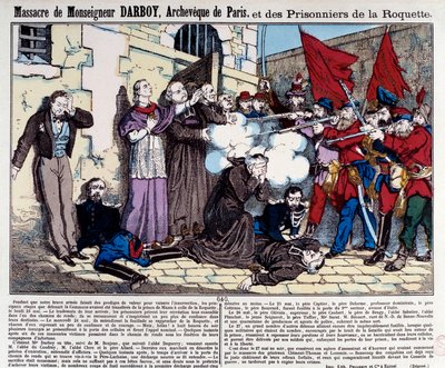 Paris kommun: Massaker av Monsignor Darboy (1813-1871), Paris Archeveque och Roquettens fångar den 24 maj av French School