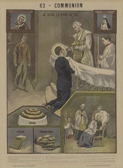 Nattvard (färg litho) av French School