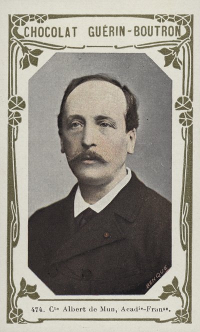 Greve Albert de Mun, Academie-Francaise (färgad bild) av French School