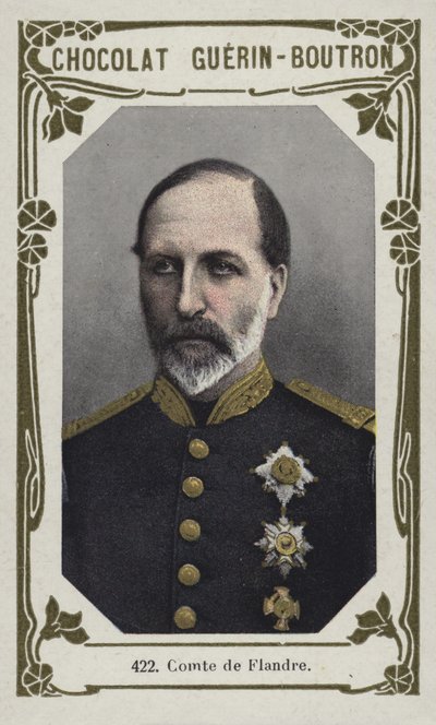 Greven av Flandern (färgad bild) av French School